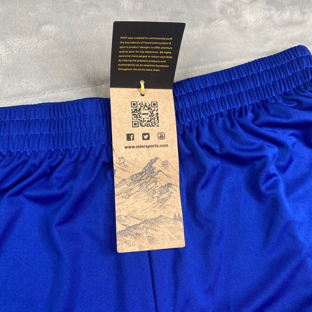 MIER Sports Series Gym Shorts Mens Royal Blue Mens Size L NWT NEW - Picture 4 of 6